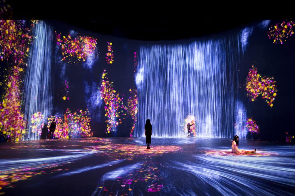 Universe of Water Particles and Flowers and People
