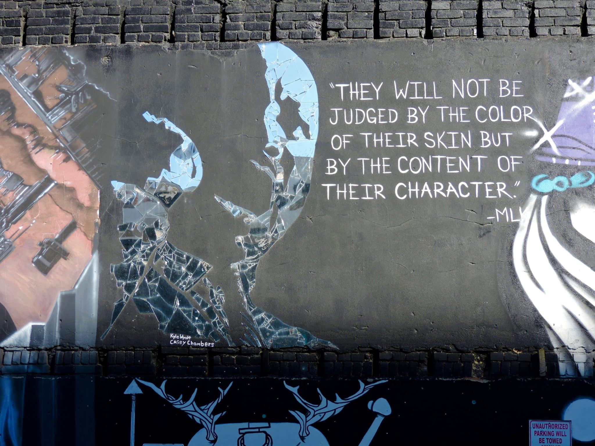 Mural with a quote of Dr. Martin Luther King Jr.