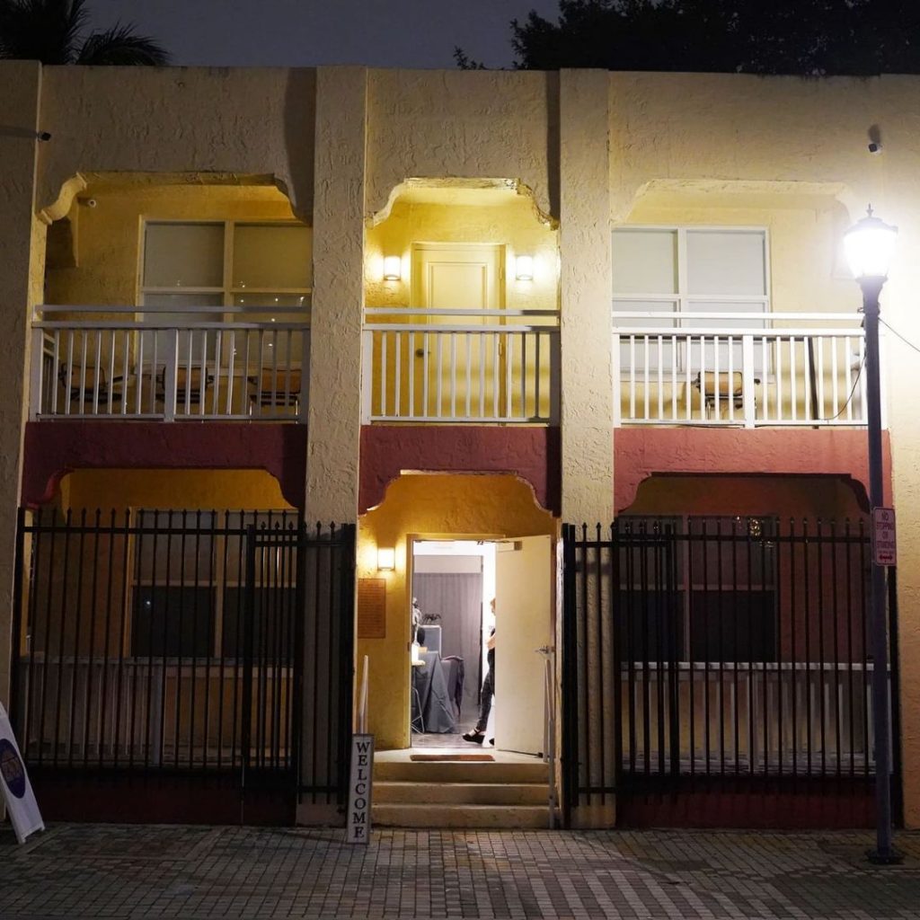 Historic Ward Rooming House at night