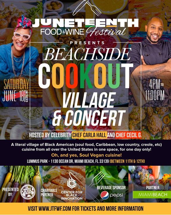 Juneteenth Food & Wine Festival Cookout flyer