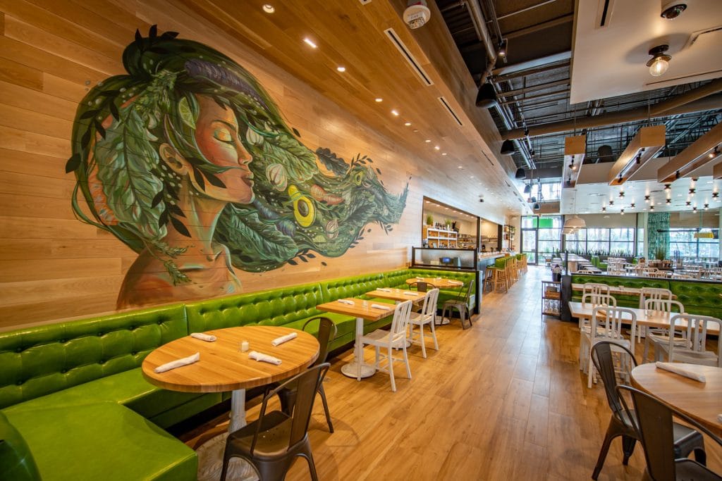 True Food Kitchen The Falls Interior with Mural Art