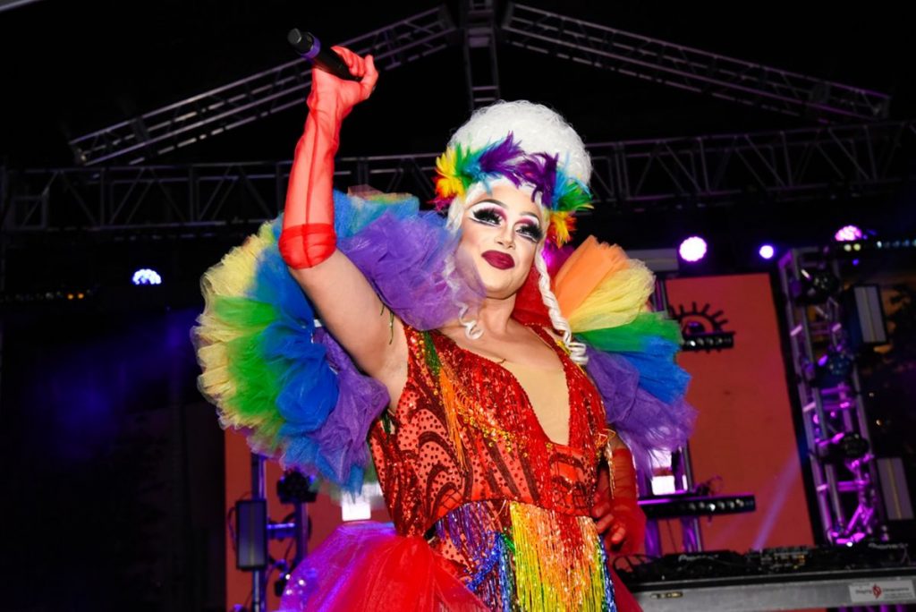 Athena Dion performs at Wynwood Pride