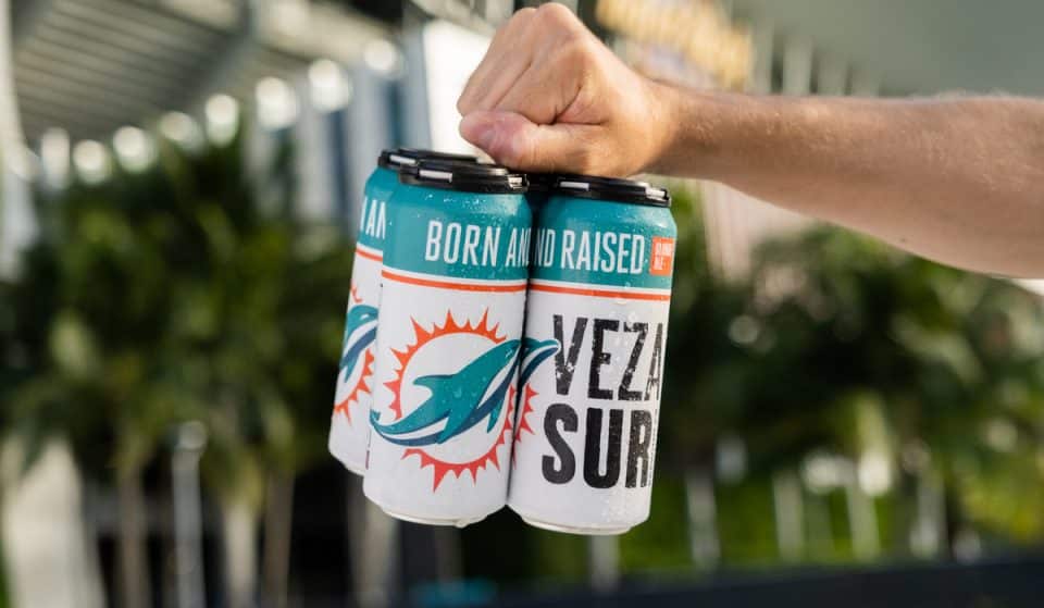 Miami Dolphins & Veza Sur Collab On A New Flavored Brew And Epic Party Buses All Season-Long