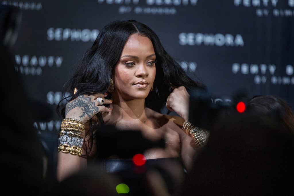 Rihanna attends a Sephora Fenty Beauty by Rihanna launch event