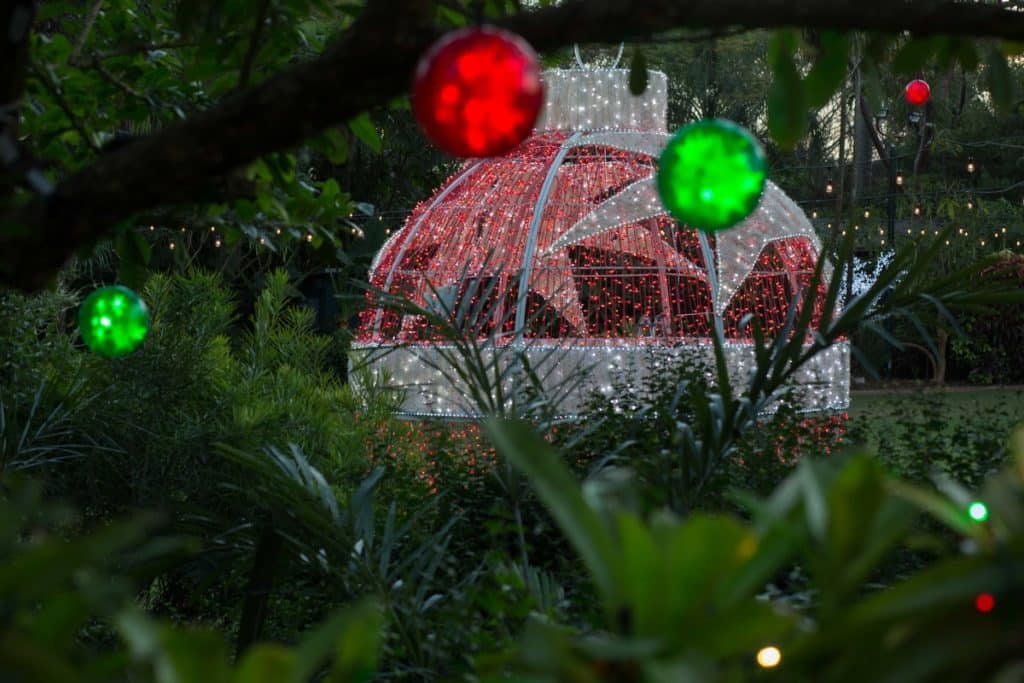 Holiday decor at Pinecrest Gardens