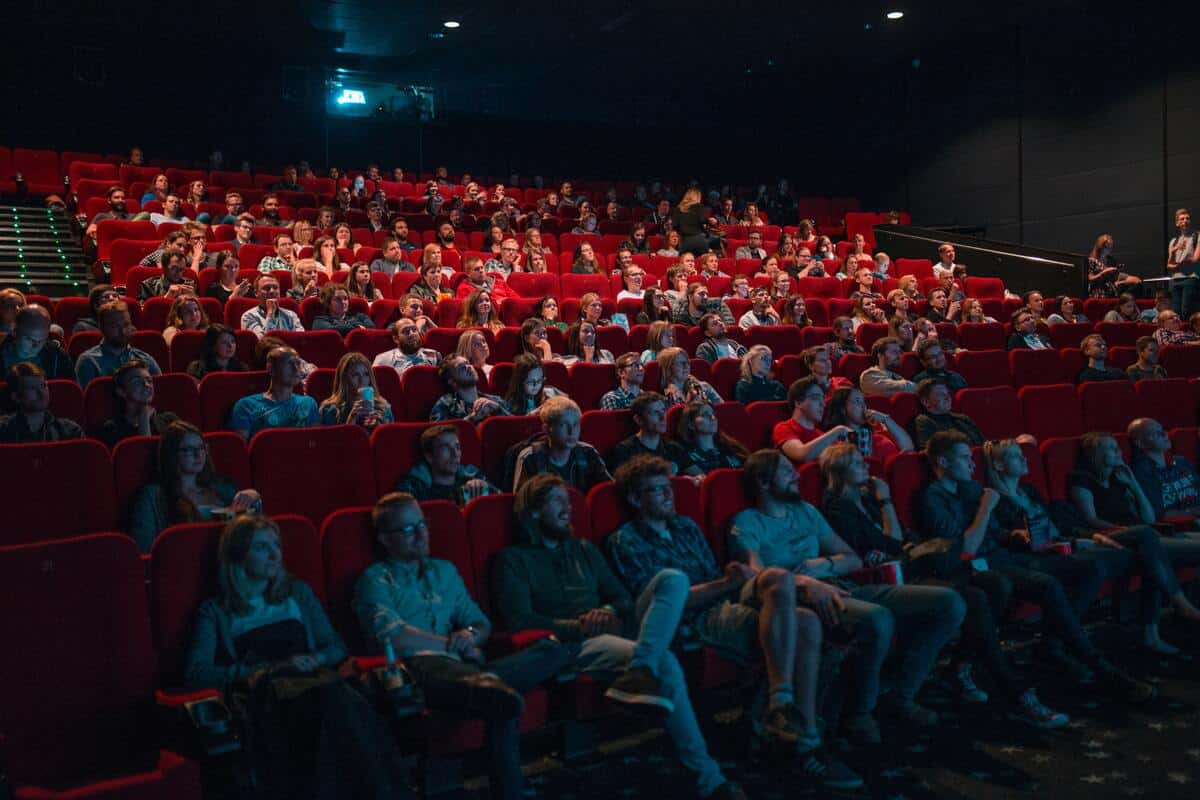 Movie theater crowd