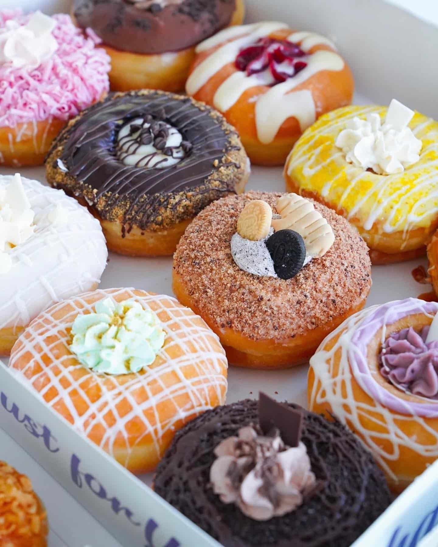 A box of Mojo Donuts