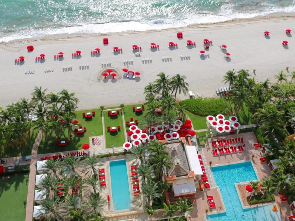 Aerial view of Acqualina Resort & Residences in Sunny Isles