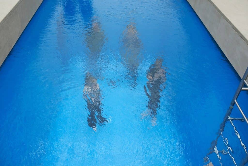 The Netherlands, Wassenaar - 05 May, 2019: Swimming pool installation by Leandro Erlich in Museum Voorlinden.
