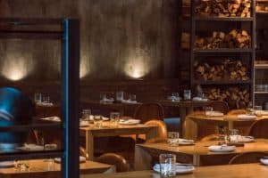 Warm and trendt interiors at KYU in Miami