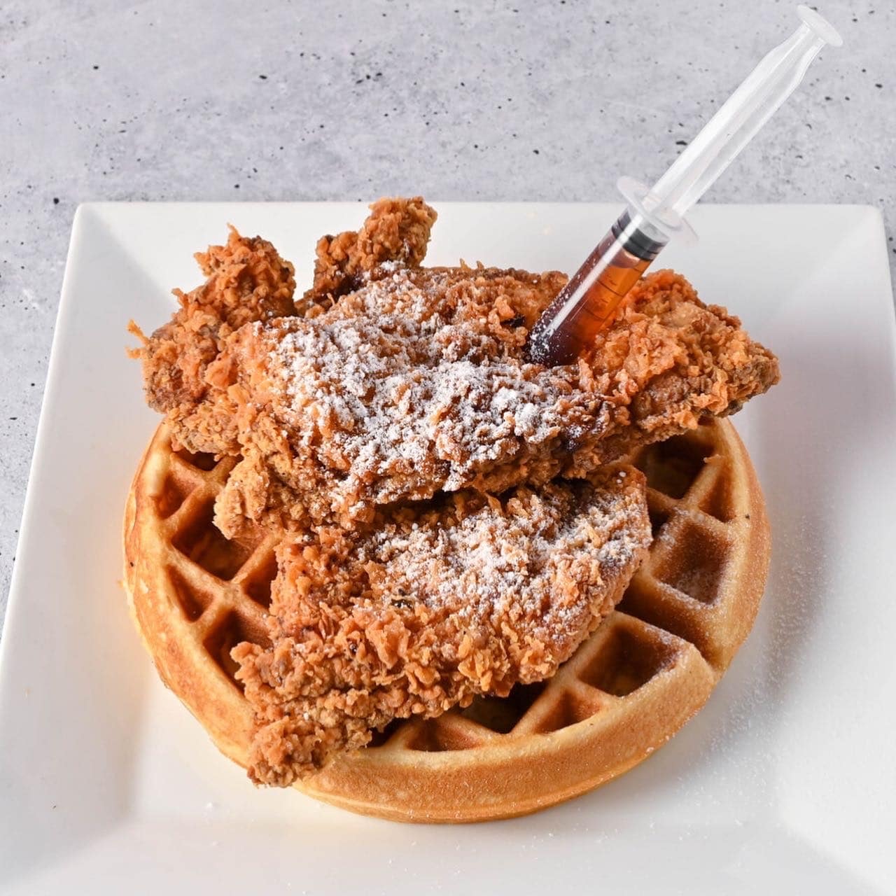 Chicken and Waffles at Pink Love Donuts
