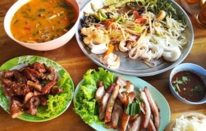 Thai feast of classic dishes
